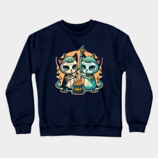 Voodoo Cats Casting Mysterious Spell Crewneck Sweatshirt